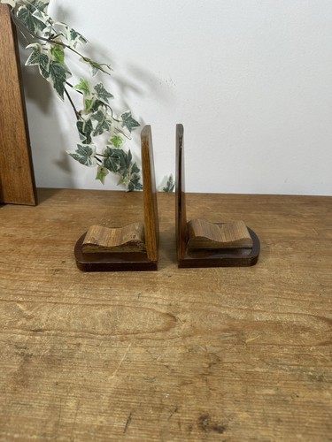 Vintage oak art - deco, bookends