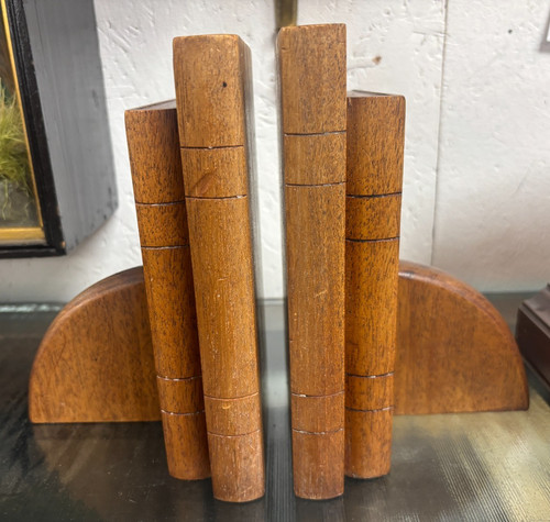 Pair art deco mahogany - of,