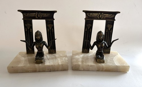 Pair art deco egyptian - art, deco,