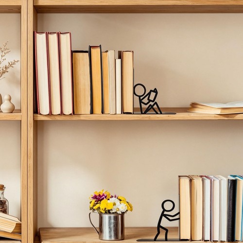 Funny black book ends pack - black,