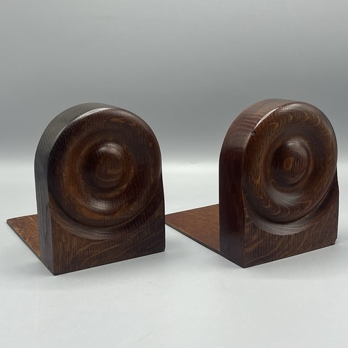 Pair antique solid oak - solid,