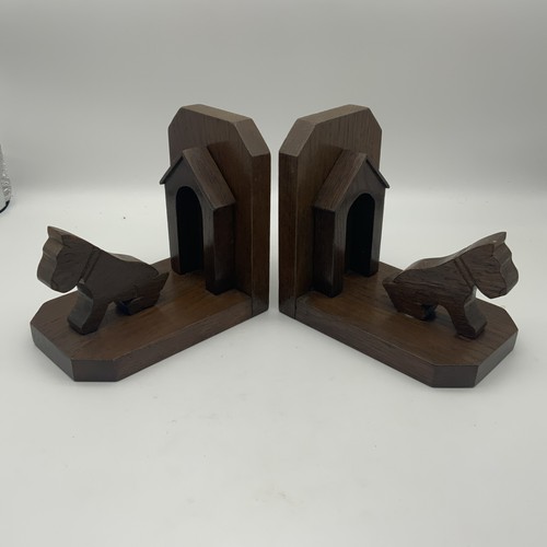 Vintage art deco oak book - book, ends