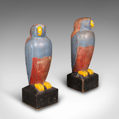 Pair vintage parakeet - pair,