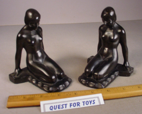 Art deco nude woman - nude, metal