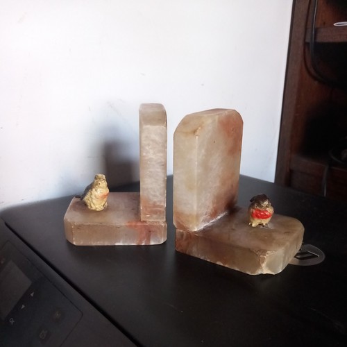 Antique robin birds book ends - antique,