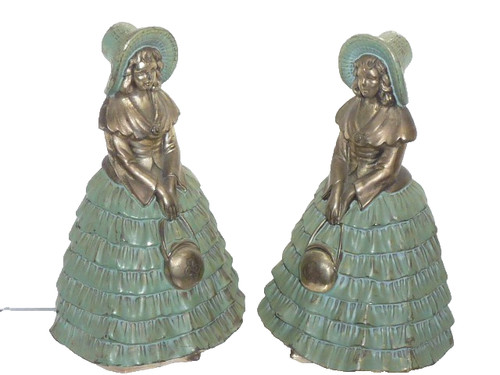 Vintage pair painted cast - vintage,
