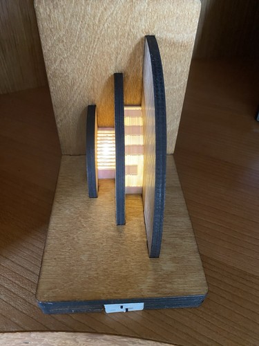 Art deco wood book ends - book,