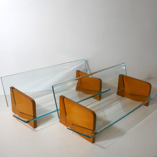 Pair vintage art - vintage, glass