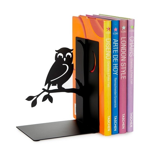Bookend black metal heavy duty - bookend,
