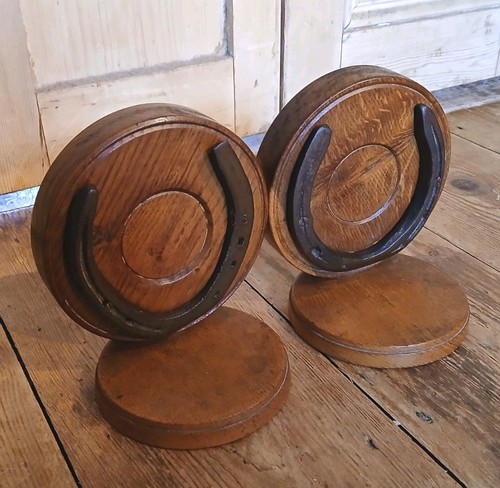 Antique oak horseshoe - antique,