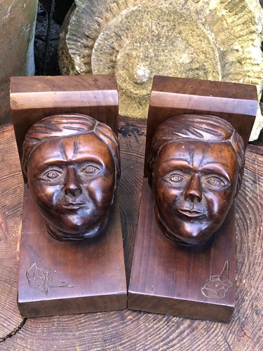 Bookends vintage art - bookends,